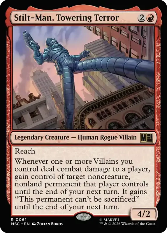 Marvel Super Heroes Set List - Stilt-Man, Towering Terror