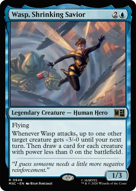 Marvel Super Heroes Set List - Wasp, Shrinking Savior