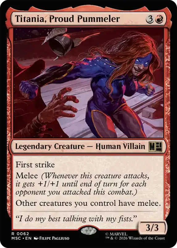Marvel Super Heroes Set List - Titania, Proud Pummeler