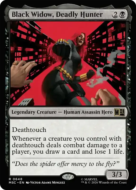 Marvel Super Heroes Set List - Black Widow, Deadly Hunter