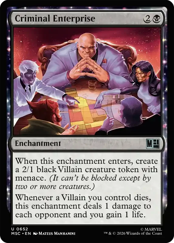 Marvel Super Heroes Set List - Criminal Enterprise