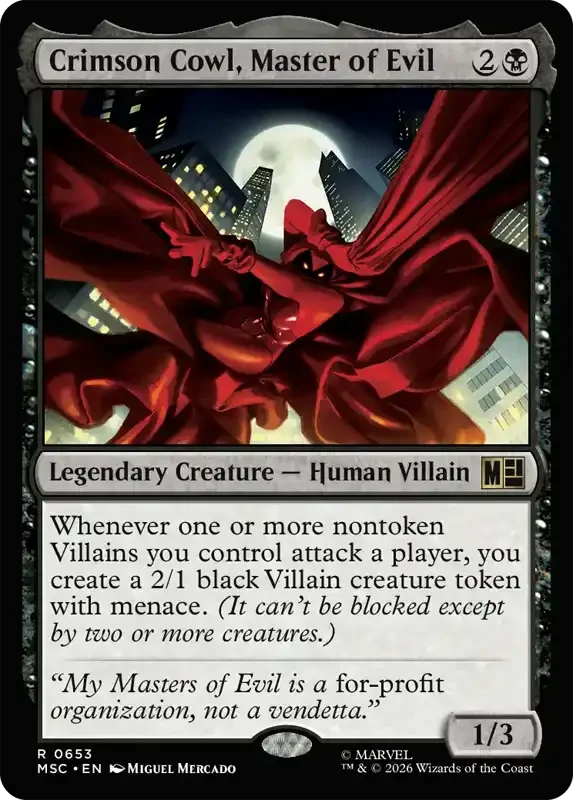 Marvel Super Heroes Set List - Crimson Cowl, Master of Evil