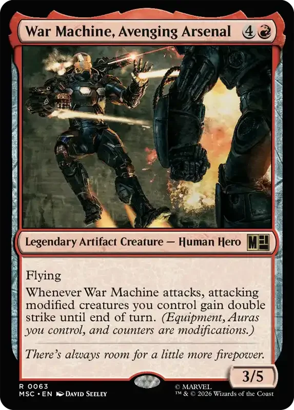 Marvel Super Heroes Set List - War Machine, Avenging Arsenal