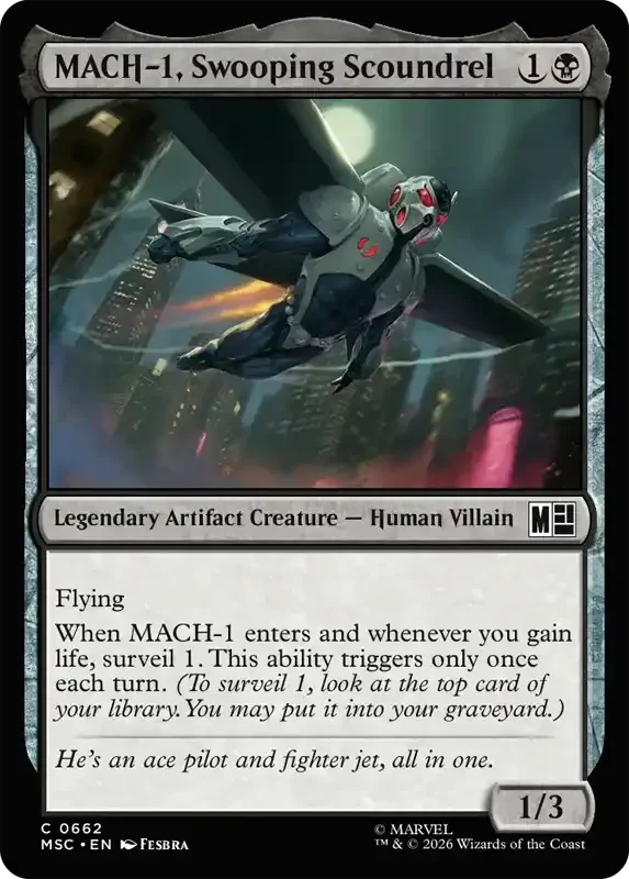 Marvel Super Heroes Set List - MACH-1, Swooping Scoundrel