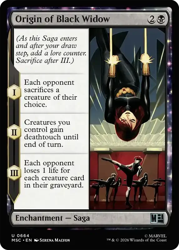 Marvel Super Heroes Set List - Origin of Black Widow