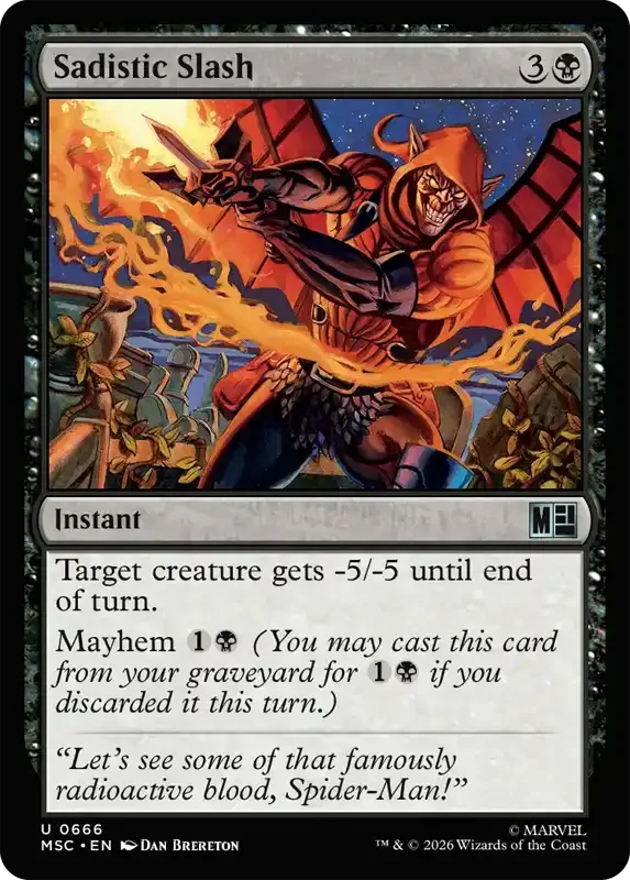 Marvel Super Heroes Set List - Sadistic Slash