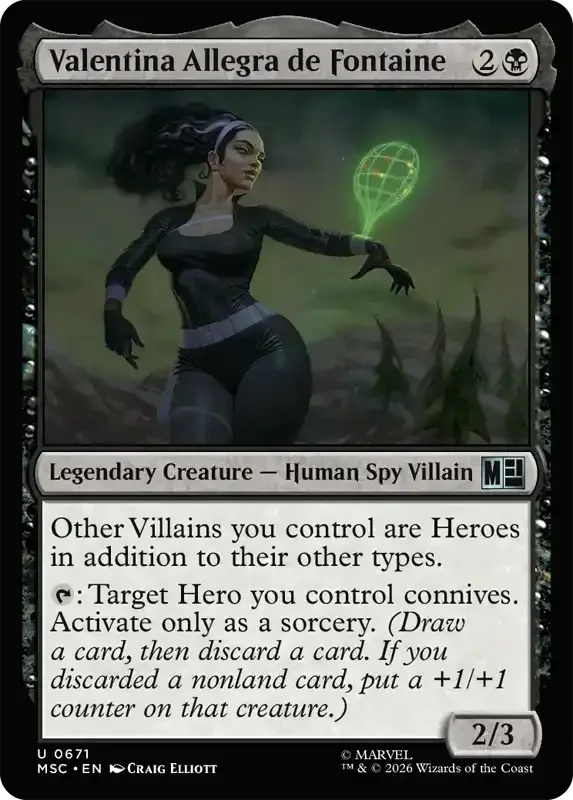 Marvel Super Heroes Set List - Valentina Allegra de Fontaine