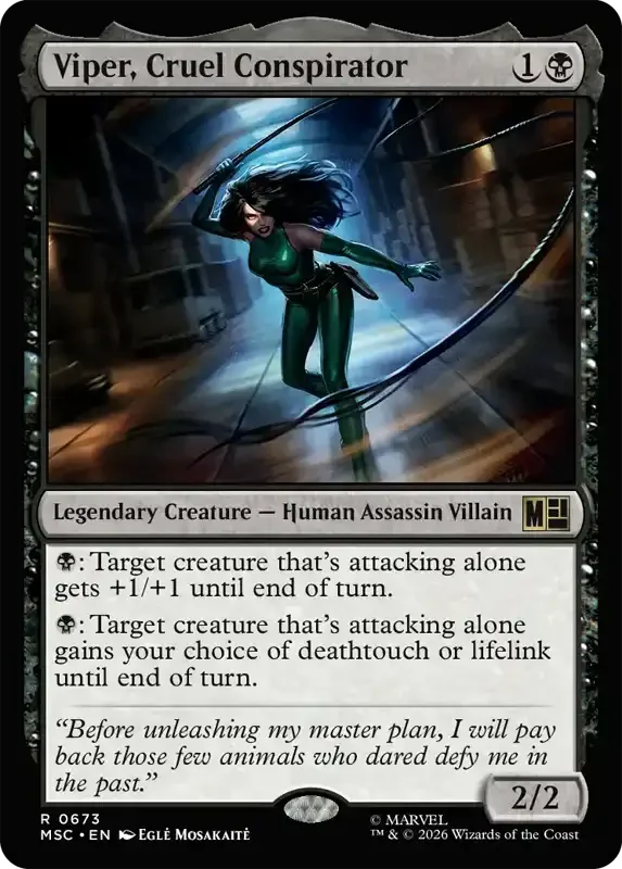 Marvel Super Heroes Set List - Viper, Cruel Conspirator