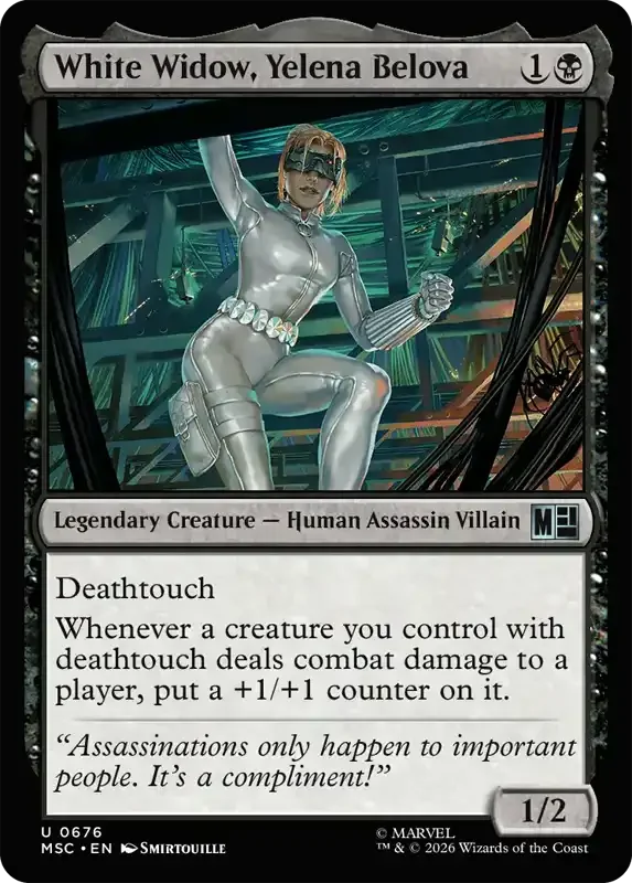 Marvel Super Heroes Set List - White Widow, Yelena Belova
