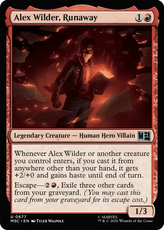 Marvel Super Heroes Set List - Alex Wilder, Runaway