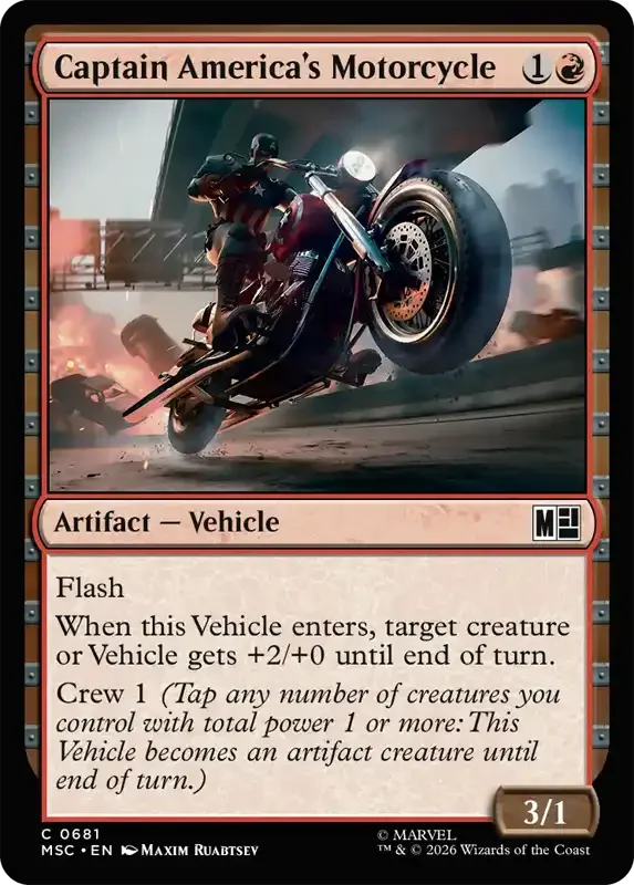 Marvel Super Heroes Set List - Captain America's Motorcycle