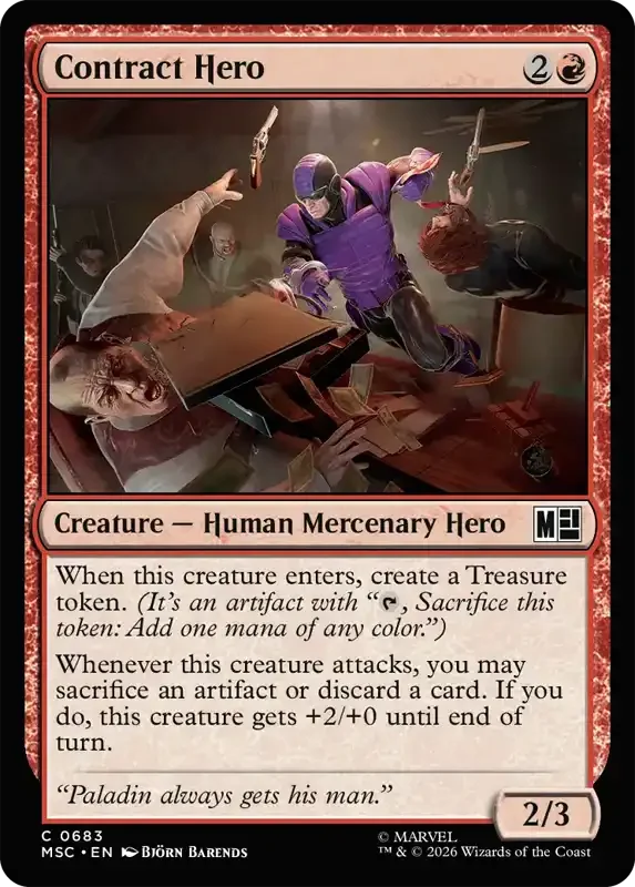 Marvel Super Heroes Set List - Contract Hero