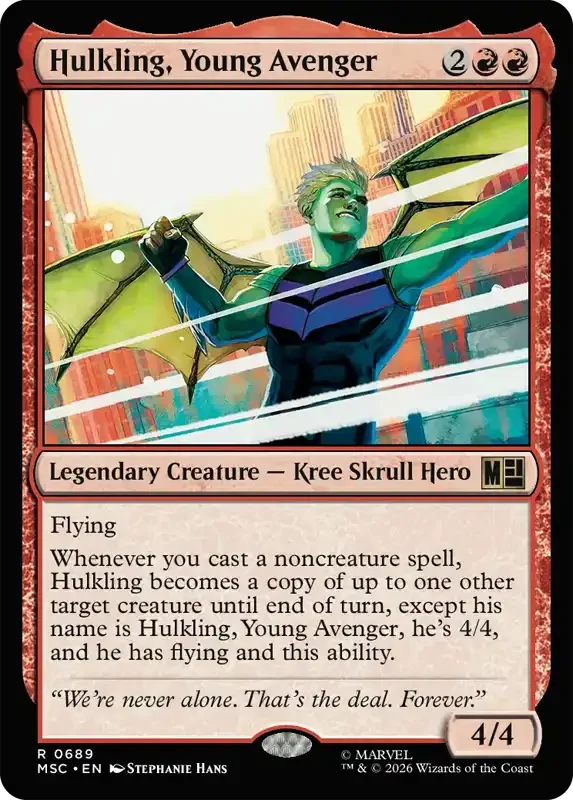 Marvel Super Heroes Set List - Hulkling, Young Avenger