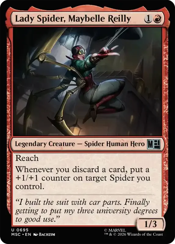 Marvel Super Heroes Set List - Lady Spider, Maybelle Reilly