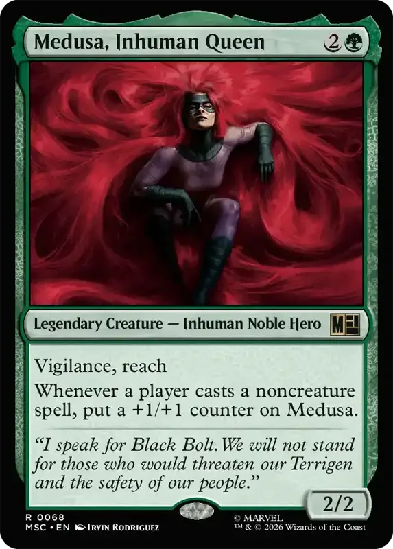 Marvel Super Heroes Set List - Medusa, Inhuman Queen