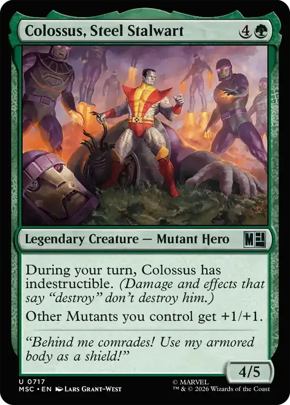 Marvel Super Heroes Set List - Colossus, Steel Stalwart
