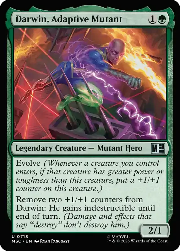 Marvel Super Heroes Set List - Darwin, Adaptive Mutant