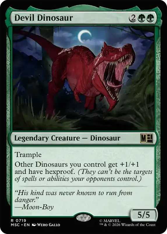 Marvel Super Heroes Set List - Devil Dinosaur