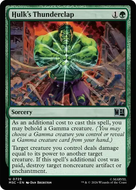 Marvel Super Heroes Set List - Hulk's Thunderclap