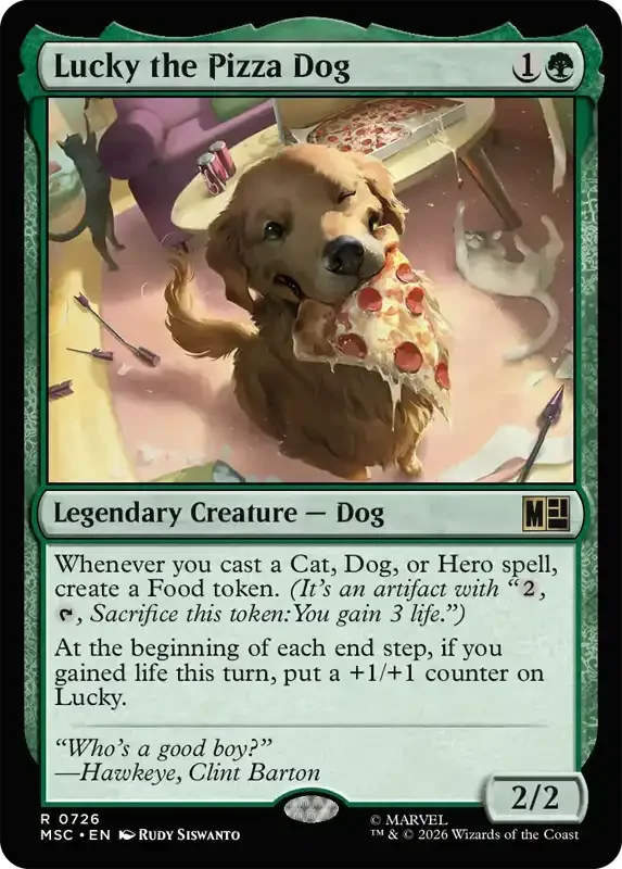 Marvel Super Heroes Set List - Lucky the Pizza Dog