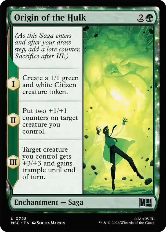 Marvel Super Heroes Set List - Origin of the Hulk