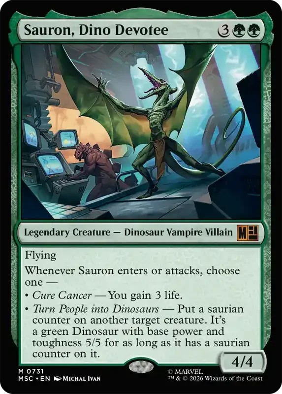 Marvel Super Heroes Set List - Sauron, Dino Devotee