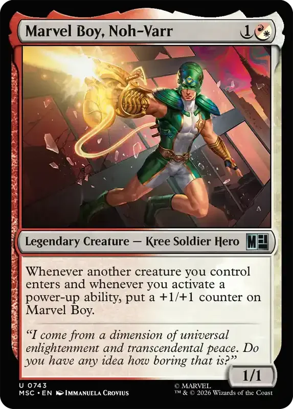 Marvel Super Heroes Set List - Marvel Boy, Noh-Varr