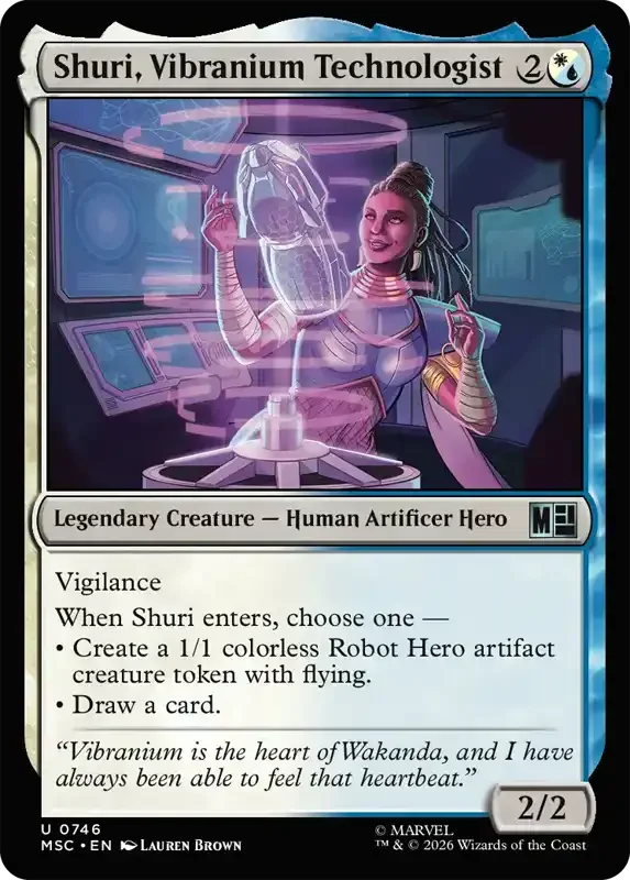 Marvel Super Heroes Set List - Shuri, Vibranium Technologist
