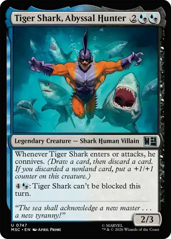 Marvel Super Heroes Set List - Tiger Shark, Abyssal Hunter