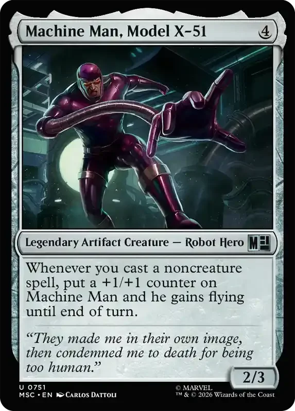 Marvel Super Heroes Set List - Machine Man, Model X-51
