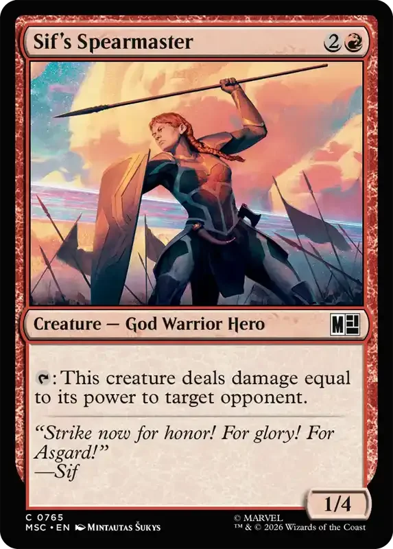 Marvel Super Heroes Set List - Sif's Spearmaster