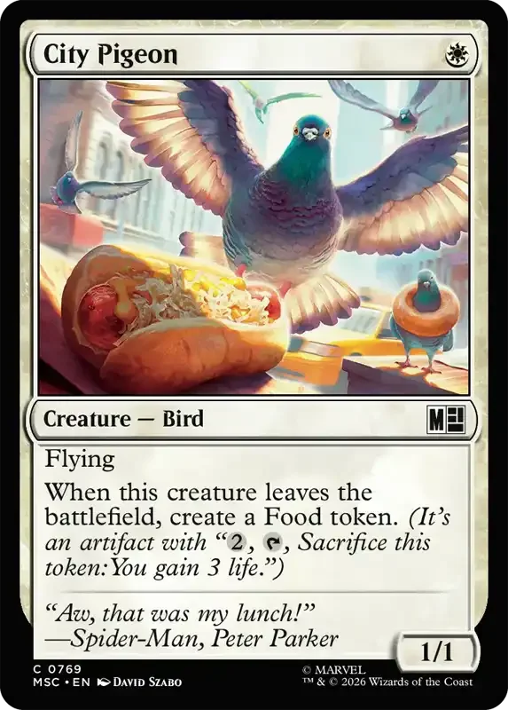 Marvel Super Heroes Set List - City Pigeon