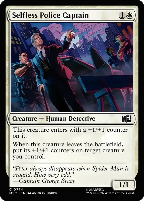 Marvel Super Heroes Set List - Selfless Police Captain