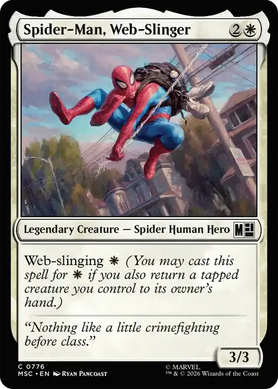 Marvel Super Heroes Set List - Spider-Man, Web-Slinger