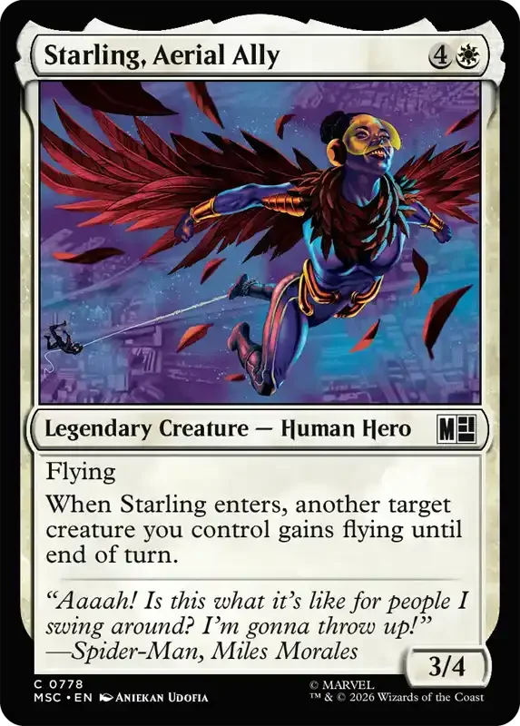 Marvel Super Heroes Set List - Starling, Aerial Ally