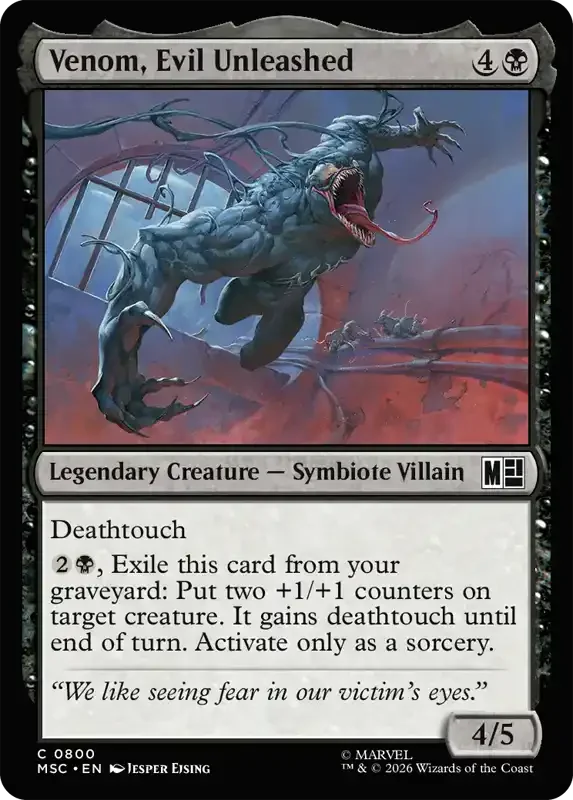 Marvel Super Heroes Set List - Venom, Evil Unleashed