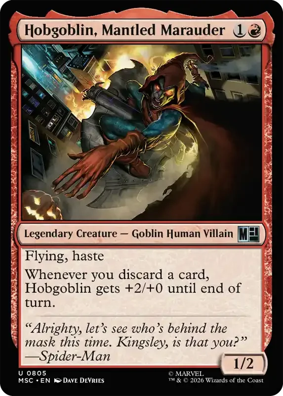 Marvel Super Heroes Set List - Hobgoblin, Mantled Marauder