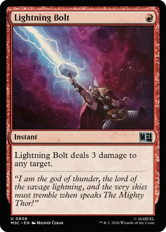 Marvel Super Heroes Set List - Lightning Bolt