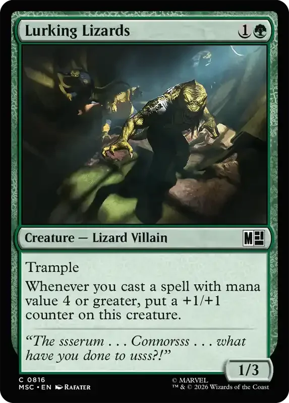 Marvel Super Heroes Set List - Lurking Lizards
