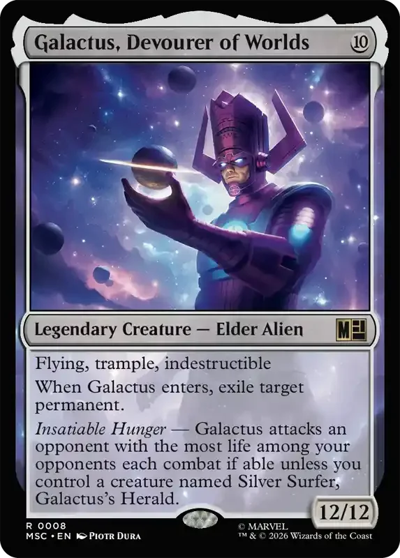 Marvel Super Heroes Set List - Galactus, Devourer of Worlds