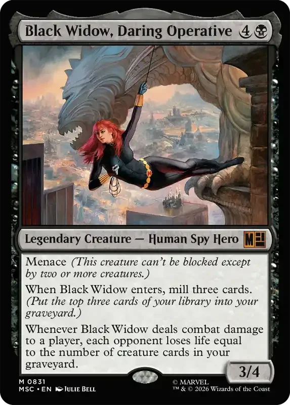 Marvel Super Heroes Set List - Black Widow, Daring Operative
