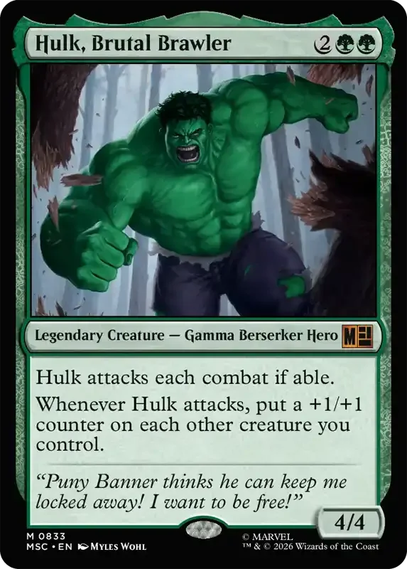 Marvel Super Heroes Set List - Hulk, Brutal Brawler