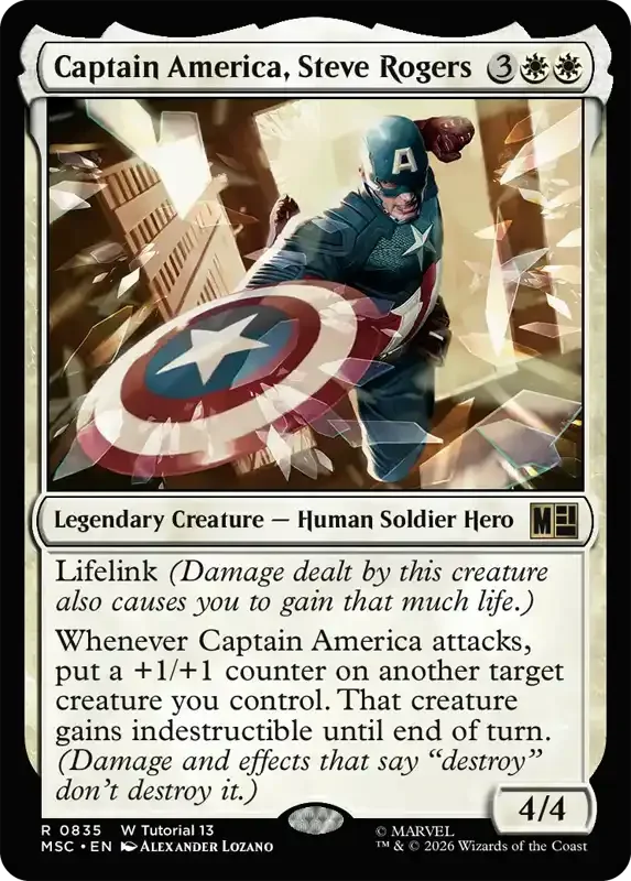 Marvel Super Heroes Set List - Captain America, Steve Rogers