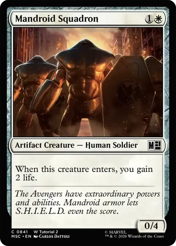 Marvel Super Heroes Set List - Mandroid Squadron