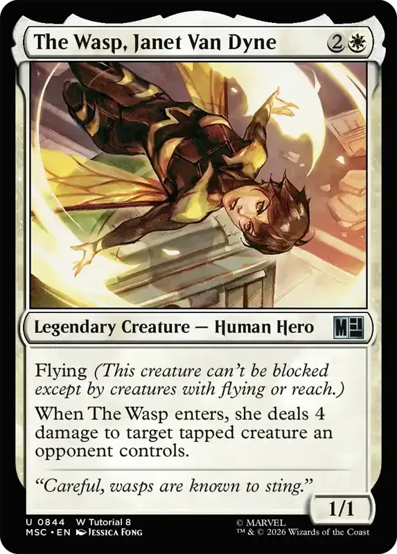 Marvel Super Heroes Set List - The Wasp, Janet Van Dyne