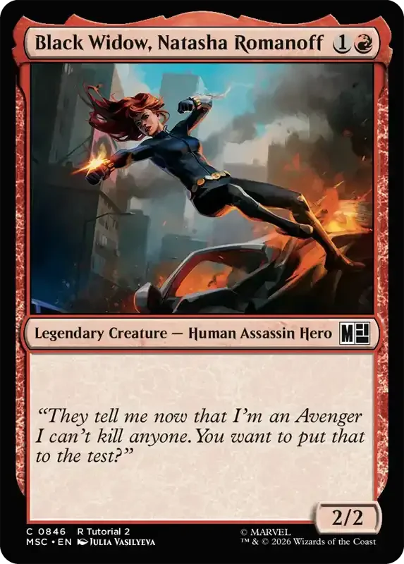 Marvel Super Heroes Set List - Black Widow, Natasha Romanoff