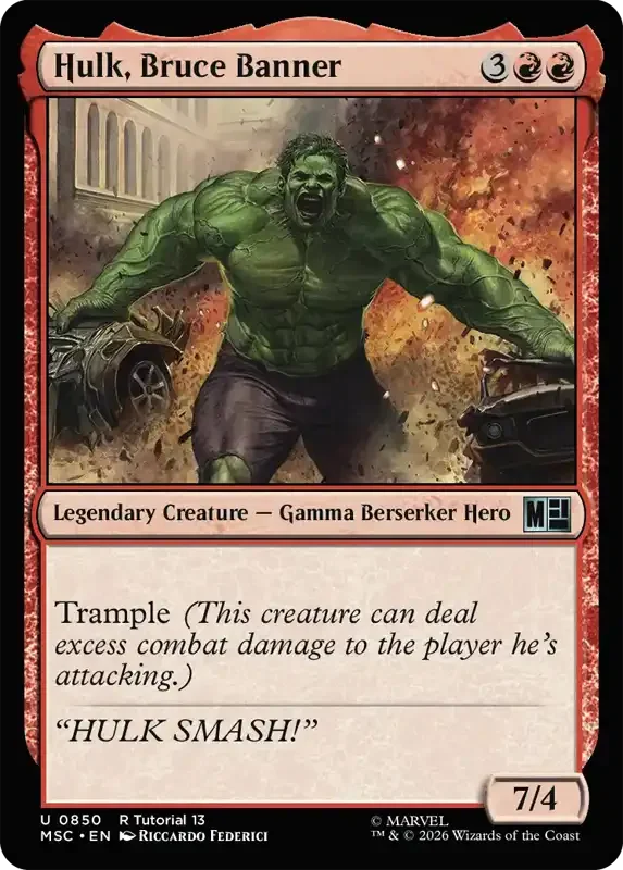 Marvel Super Heroes Set List - Hulk, Bruce Banner