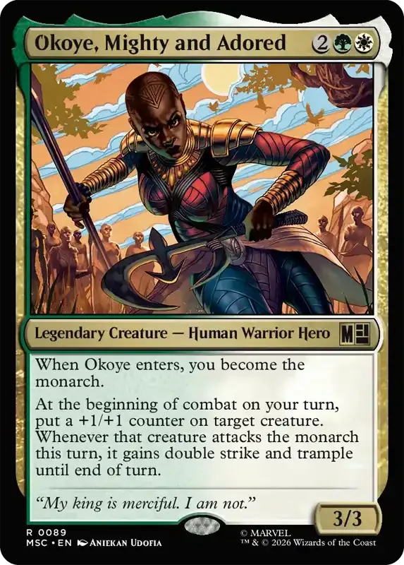 Marvel Super Heroes Set List - Okoye, Mighty and Adored