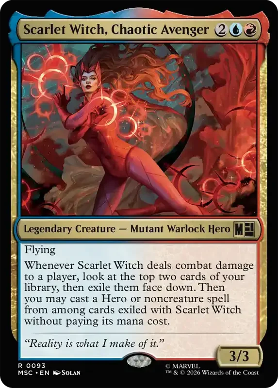 Marvel Super Heroes Set List - Scarlet Witch, Chaotic Avenger