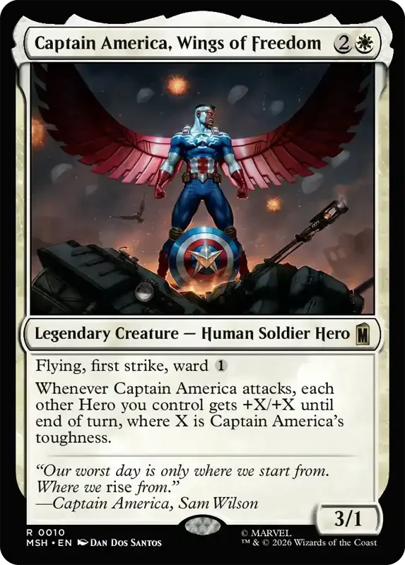 Marvel Super Heroes Set List - Captain America, Wings of Freedom